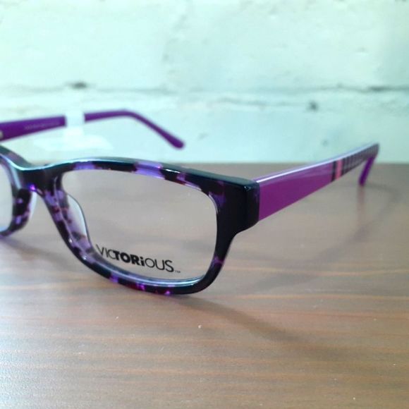 NEW Victorious, eyeglass frame, Prescription-ready Purple glasses, 50-17-135 - Picture 1 of 7
